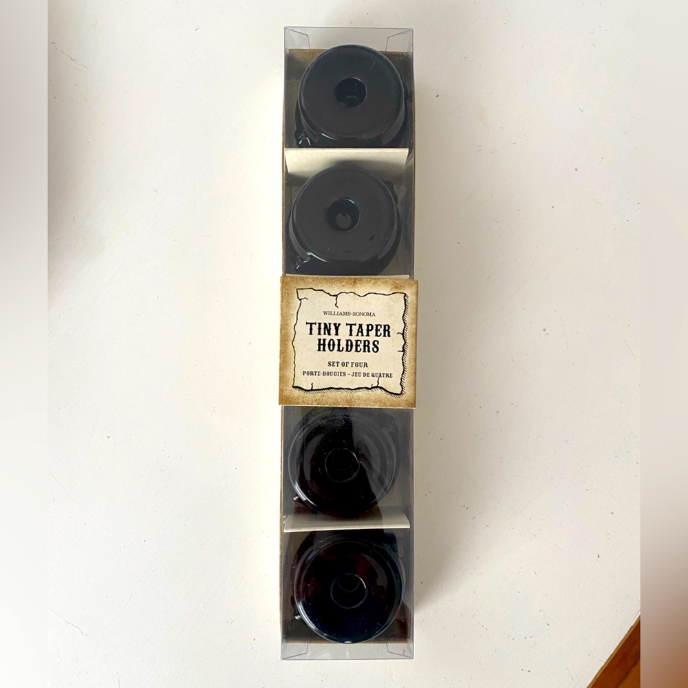 WILLIAMS SONOMA Mini Cauldron 
Tiny Taper Holders
